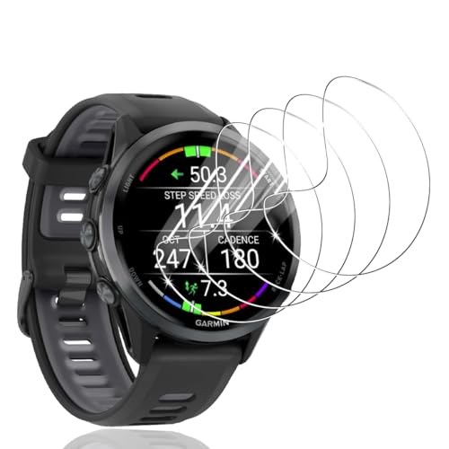 Bekiikoo 4 Pièces Protection Écran pour Garmin Forerunner 970 [pas en Verre Trempé], Sans Bulles, Haute Définition, Transparent Doux TPU Film Protecteur Protection D'écran pour Garmin Forerunner 970