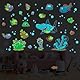 Ambiance Sticker Leuchtender Wandaufkleber für Decke, Kinder, fluoreszierend, Meeresfische und Hai – 95 x 60 cm