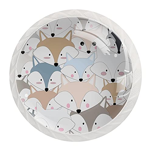 Boutons de tiroir renard lot de 12 poignées de meuble cuisine commode et armoire ronde