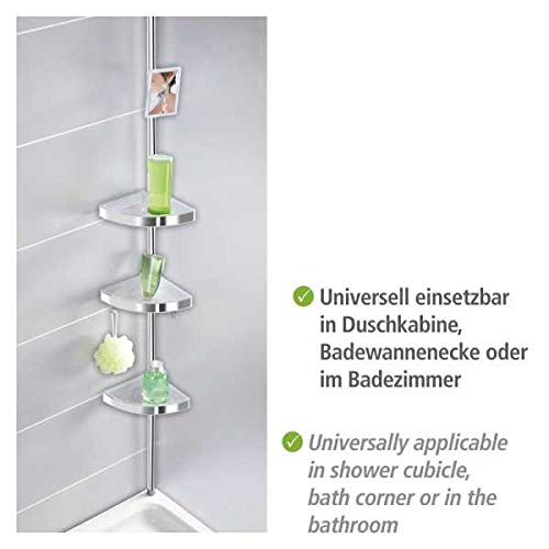 WENKO Teleskop Duschecke Premium glänzend stufenlos ausziehbar Glänzend