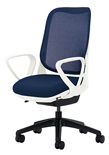 ライオン事務器 オフィスチェア サークルアーム ライド コズミックブルー 79824