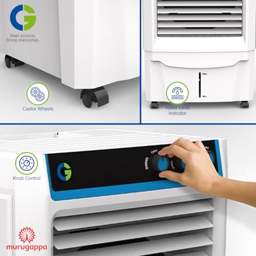 Image of CG 95L Desert Air Cooler for Home| Inverter Compatible | Ice Chamber | Honey Comb Pads | Concealed Pumps | Adjustable Louvers | Water Level Indicator | Upto 45Ft Air Throw | 1 Yr Manufacturer Warranty