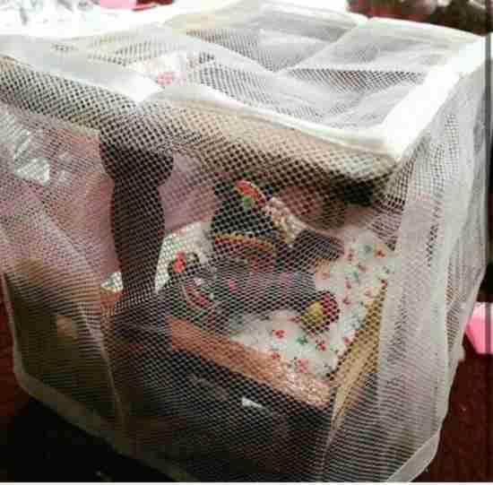 Laddu Gopal Bed - Wooden Krishna Shrine -1