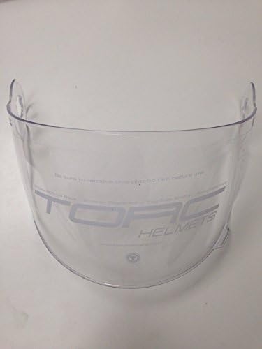 TORC Unisex-Adult Full Face Helmet Shield (Clear, One Size)