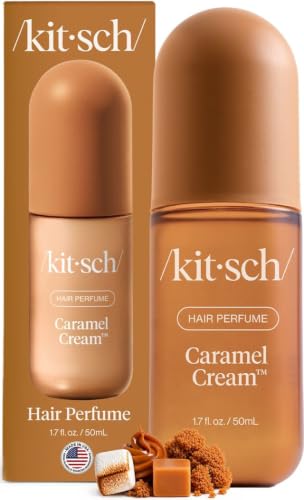 Image of Kitsch Hair Perfume for Women - Caramel Cream | Clean, Deodorizing & Patented Odor-Eliminating Technology Hair Spray & Body Mist - Freshen Hair & Body- Creamy Caramel & Whipped Vanilla Scent - 50mL