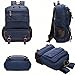 Canvas Backpack for Men Women, Vintage Rucksack Fit 15.6 Inch Laptop Travel Rucksack for Casual Hiking Travel Commute (Blue)