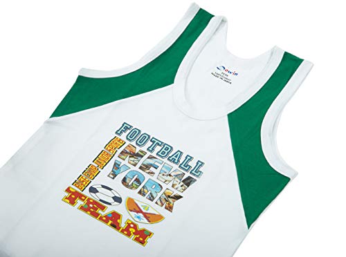 Image of Dowin Sleeveless Printed Cotton Vest for Kids Boys (Pack of 6)