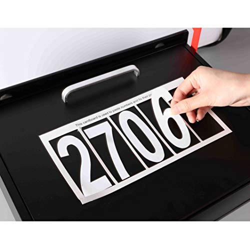 Wall Mount Locking Mailbox With Code Lock - Black Large Capacity With House Numbers Security Digital Password Lock Mailbox - Waterproof Iron Vertical Drop Mail Box Package Delivery Box Outdoor #TOP5