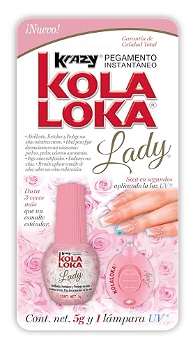 Kola Loka Lady - Pegamento Instantáneo para Uñas con Aplicador UV