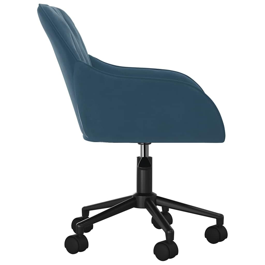 Silla de oficina giratoria terciopelo azul