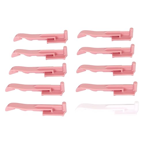 Tissting Strickmaschinen Ersatznadeln 10 Stück, 6,8 x 1,3 cm, Rosa Kunststoff - Ersatzteile für Strickmaschinen, DIY Weben, Reparaturzubehör für Kinder und Erwachsene, Hochtemperaturbeständig