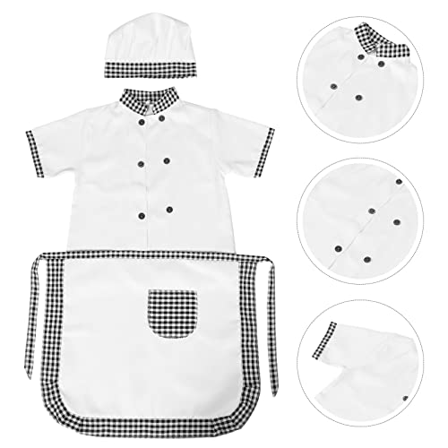 Toyvian Traje De Chef Infantil Para Meninos De Chef Jaqueta Paly De Chef Para Meninos E Meninas 140