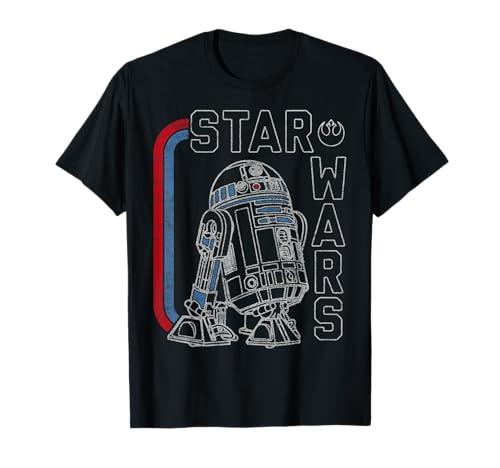 T-shirt Star Wars R2 Outline Poster vêtement geek coton imprimé original original