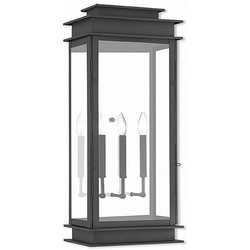 Bailey Street Home 3 Light Extra Large Outdoor Wall Lantern in Classic Style-28.5 inches Tall and 12.5 inches Wide Black 218-Bel-2120463