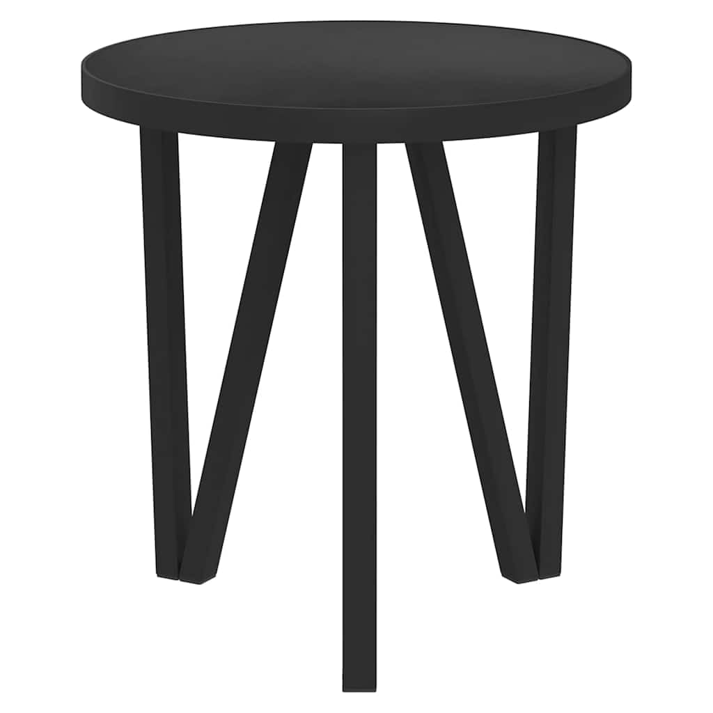 Tavolino nero Ø 35 cm tavolino da salotto stile industriale MDF