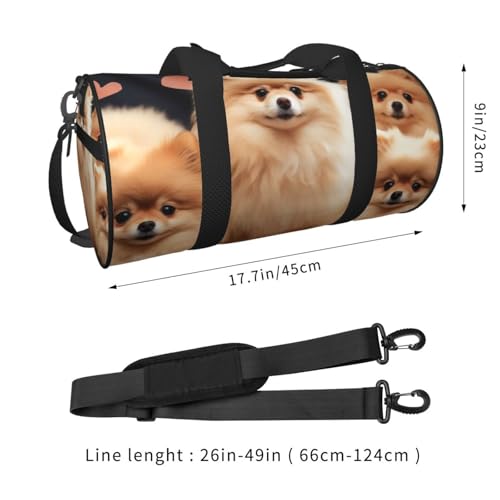 Travel Duffle Bag Weekender Bags for Men Women with Shoe Compartment Large Capacity Weekender Overnight Bag Pomeranians Puppies Carry On Tote Bags Sport Gym Bag for Travel Yoga2