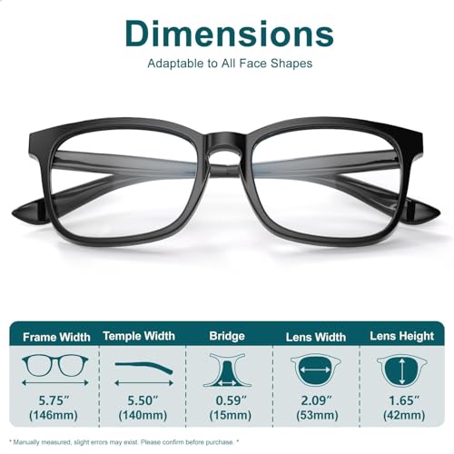 Image of Blue Light Glasses for Women Men Square Computer Glasses Anti Glare UV Blocking Vita
