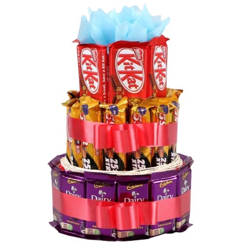 Break The Chocolate Gift Hamper For | Birthday | Cadbury dairymilk 13.2gm 14 Cadbury five star 19.5gm 14 Kitkat 20.5 gm 6