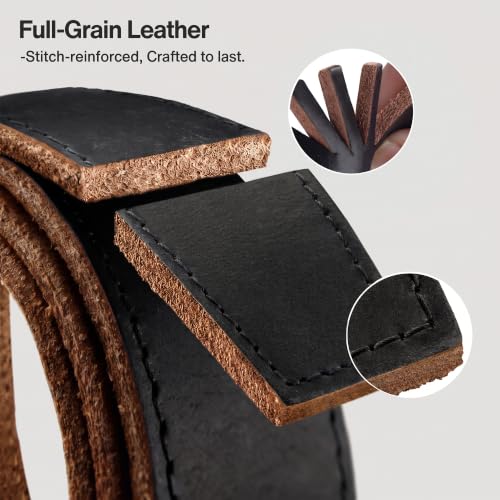 BULLIANT Men's Full Grain Leather Ratchet Belt Trimmable 1 3/8“-Gift Boxed - image 3