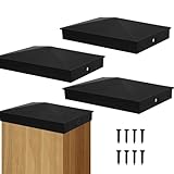 Azdele Tapas de aluminio para postes de madera de 4 x 6 pulgadas (tamaño real de poste de 3.5 x 5.5 pulgadas),