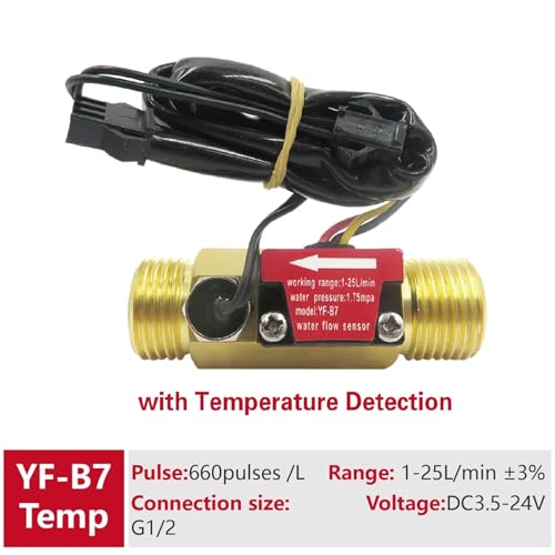 Capteur de débit d'eau YF-B7-Temp en laiton pour mesure précise de fluide - 2