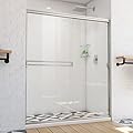 DreamLine Alliance Pro BG 56-60 in. W x 70 3/8 in. H Semi-Frameless Sliding Shower Door in Brushed Nickel and Clear Glass