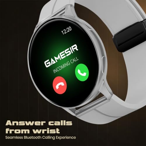 Image of GameSir Evo Vista Smartwatch, 1.39 inch HD Round Display, Bluetooth Calling, Heart Rate & SPO₂, 100+ Sports Modes, IP67, Long Battery Life for Men & Women (Magnatic Grey)