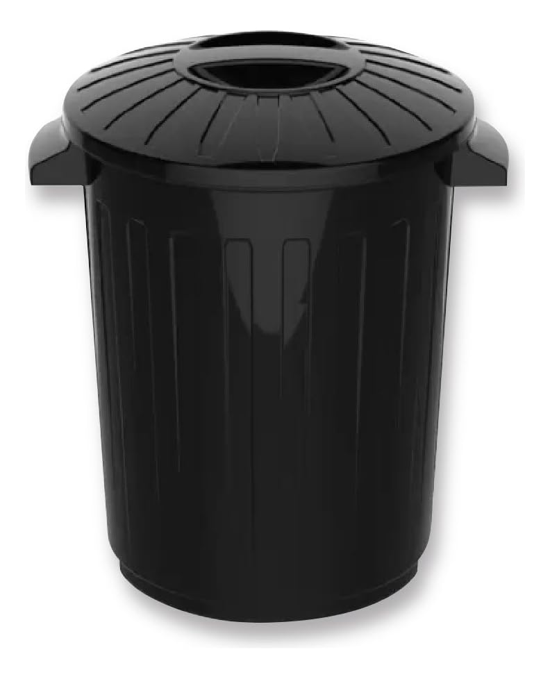 Lixeira Multiuso 30 Litros Preta Reforçada C/Tampa e Alças