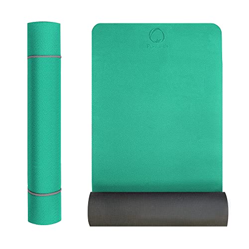 PurEarth 5mm Eco Yoga Mat (Emerald/Grey)