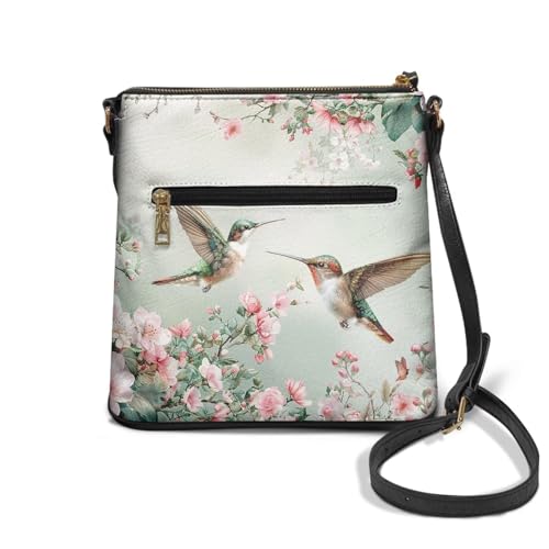 Image of Leather Women Crossbody Hobo Bag Satchel Purse Handbag with Adjustable Shoulder Strap and Zipper Pockets