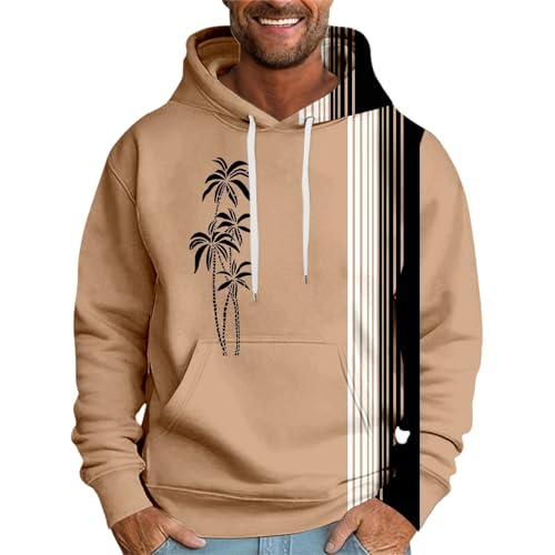 Men Graphic Hoodies Vertical Striped Sweatshirts Fashion Hooded Shirt Long Sleeve Color Block Fall Pullover Hoodie