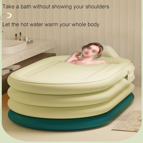 Bañera inflable de PVC independiente y portátil para adultos 4