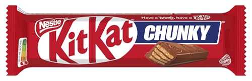 Kitkat NESTLÉ KITKAT CHUNKY Classic Schokoriegel, Knusper-Riegel mit Milchschokolade & knuspriger Waffel, 24er Pack (24 x 40g) 2