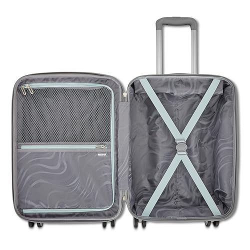 Image of American Tourister Moonlight Hardside Expandable Luggage with Spinner Wheels, Blue Terazzo, 2-Piece Set (20 /28)