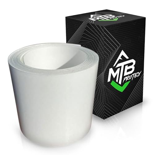 MTB Protex 50mm Bike Frame Protection Tape – Helicopter Tape Self Adhesive - Clear Gloss – Protect Your Bike from Scratches, Scrapes and Chips (50mm x 3M)