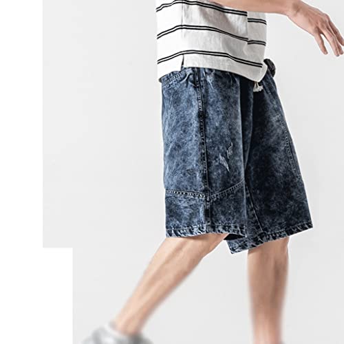 Short en jean grande taille imprimé original coupe ample mi-long - 4