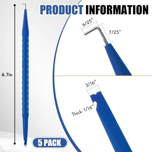 Image of Daifunli 5 Probe Pick Spudger Tools with L-Shaped Hook, Blue