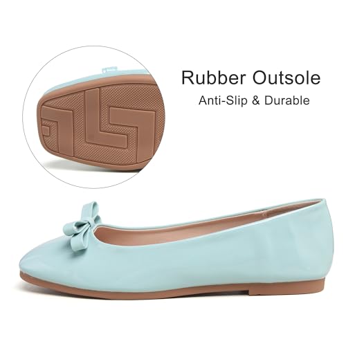Image of Dear Time Women's Casual Foldable Ballet Flats Square Toe Ballerina Flats Shoes Comfortable