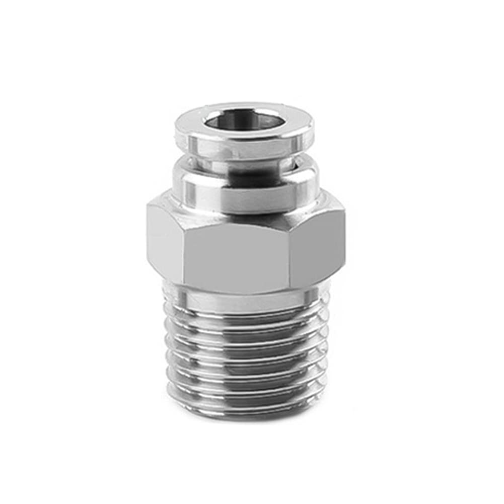 Male Connector Tube OD 1/2 X NPT 1/4 Air Push In Fitting - WIC Valve - Foto 4