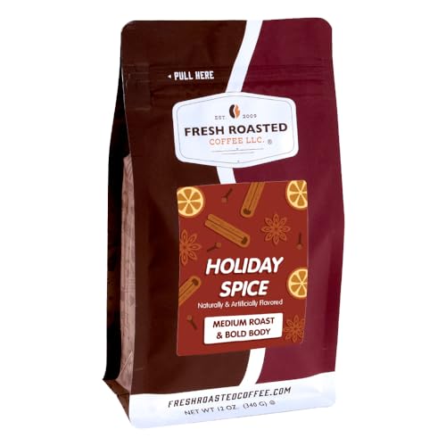 Image of Fresh Roasted Coffee, Holiday Spice Flavored Drip Ground Coffee, Medium Roast, Kosher, 12 oz