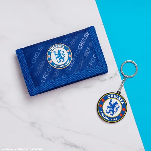 Cartera Chelsea F.C. evita pérdidas de monedas con este monedero triple azul infantil 2