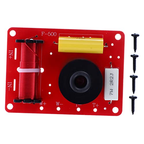 Housoutil 130w 2 Way Frequency Distributor Professional Car Speaker Crossover for DIY Sound Enhancement