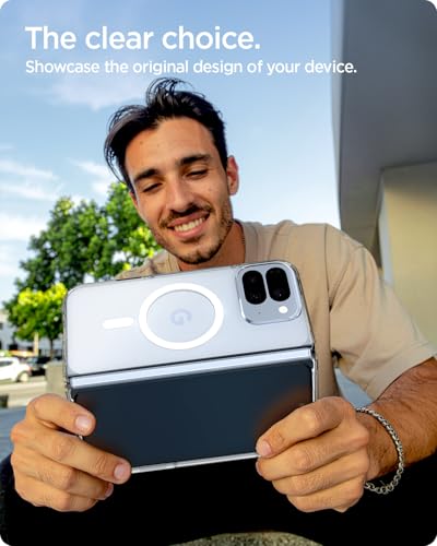 Image of Spigen Ultra Hybrid MagFit for Google Pixel 10 Pro Fold Case, Pixel 10 Pro Fold Back Cover (2025) - TPU+Poly Carbonate｜Clear White