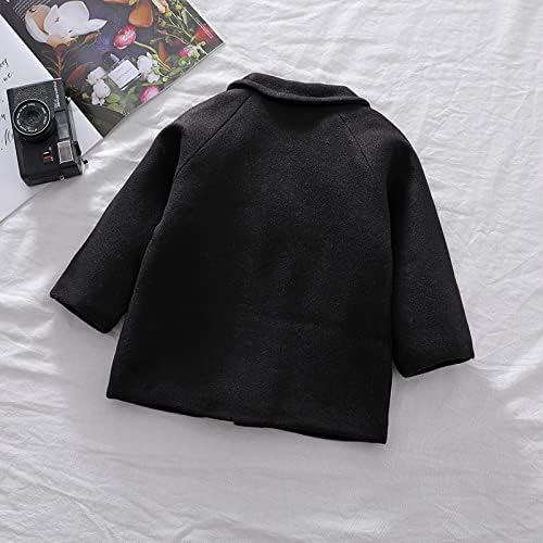 MoZiKQin Toddler Baby Boys Girls Wool Coat Winter Warm Double Breasted Trench Coat Kids Jacket Outwear Clothes - Image 4