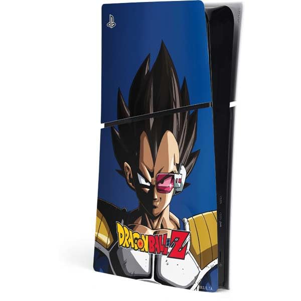Skinit Decal Gaming Skin Compatible with PS5 Slim Digital Edition Console - Officially Licensed Dragon Ball Z Vegeta Portrait Design