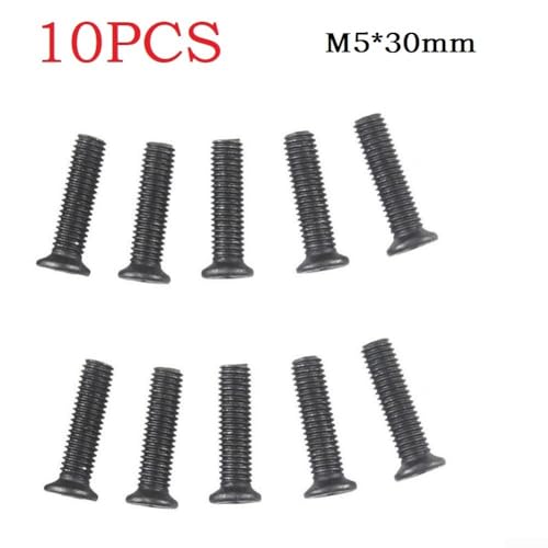 ZYWUOY Befestigungsschrauben für Linksgewinde, M5 x 30 mm, kompatibel mit UNF-Bohrfutterschaft-Adapter, 10 Stück
