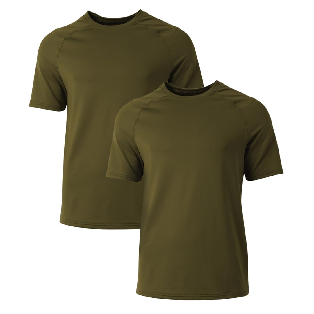 M MCGUIRE GEAR Men's Tactical Short Sleeve T-Shirt, Dry Fit Compression Shirt, Athletic Casual Workout Shirt, Gym Running Tee