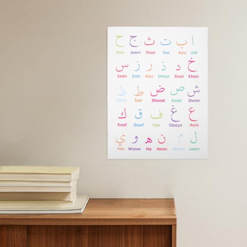 Garneck Arabisches Alphabet Poster Für Junge Mädchen Pädagogisches Lernplakat Wanddekoration Für Vorschule Und Kindergarten Frühkindliche Bildung Und Dekorativer Wandkunst