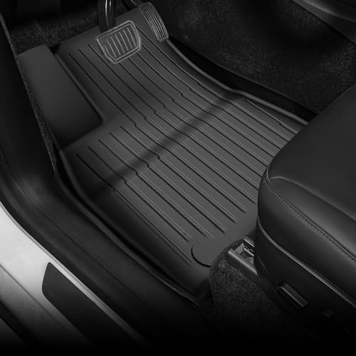 OEDRO Floor Mats Fits for Tesla Model Y 5-Seater 2025 2024-2020 Custom Fit All Weather TPE Automotive Interior Cargo Liners Trunk Mats Accessories for Model Y (NOT for Model Y Juniper) 6 Pcs Mats Set