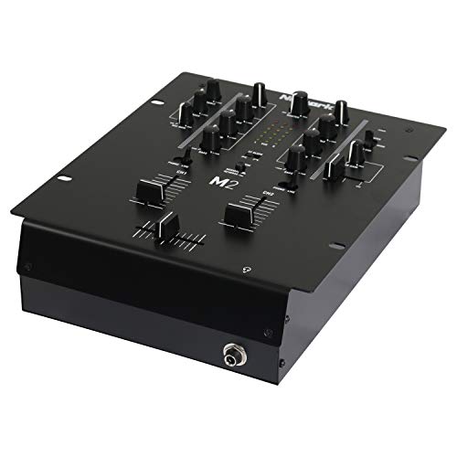 Numark M2 – 2-Channel Scratch DJ Mixer, Rack Mountable with 3-Band EQ, Microphone Input and Replaceable Crossfader with Reverse and Slope Controls